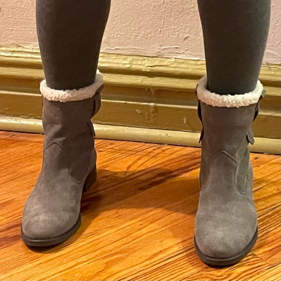 Sole Society Gray Suede Pull On Boots - Picture 14 of 16